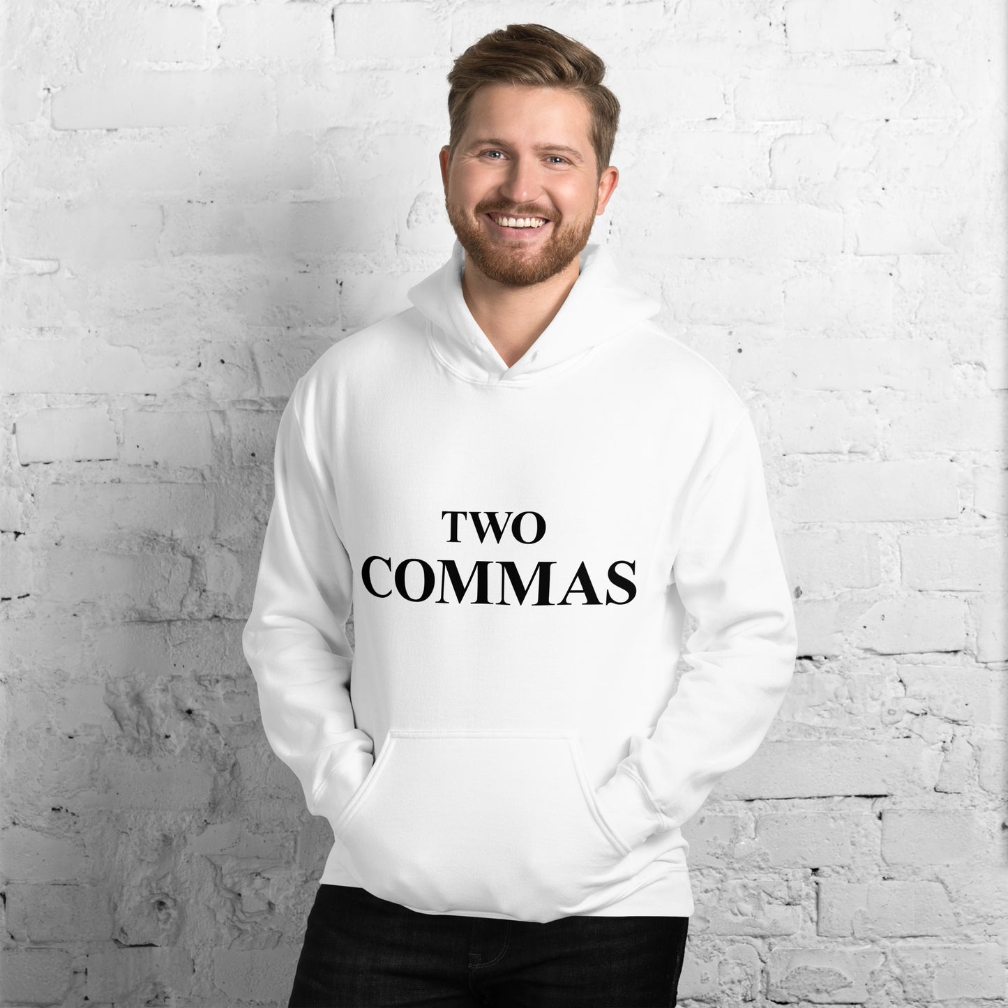 Two Commas Hoodie White