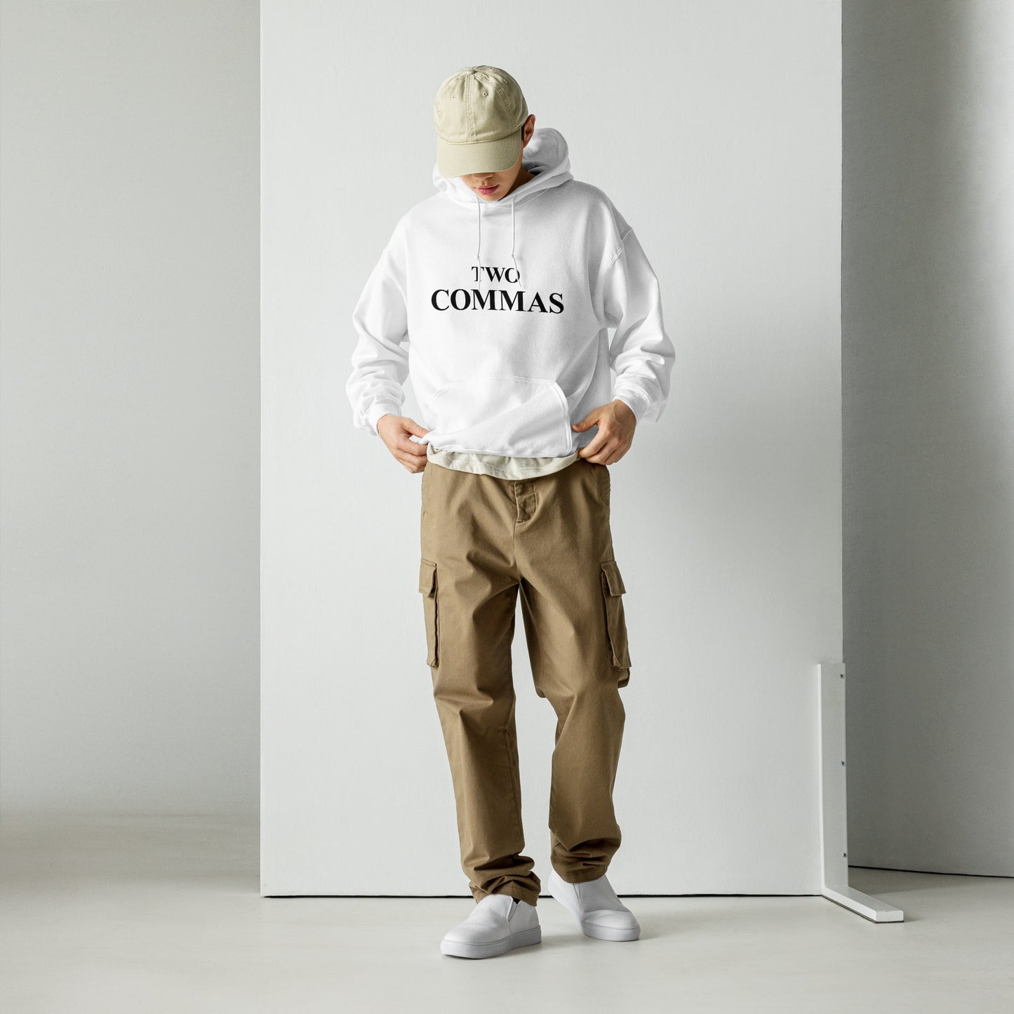 Two Commas Hoodie White